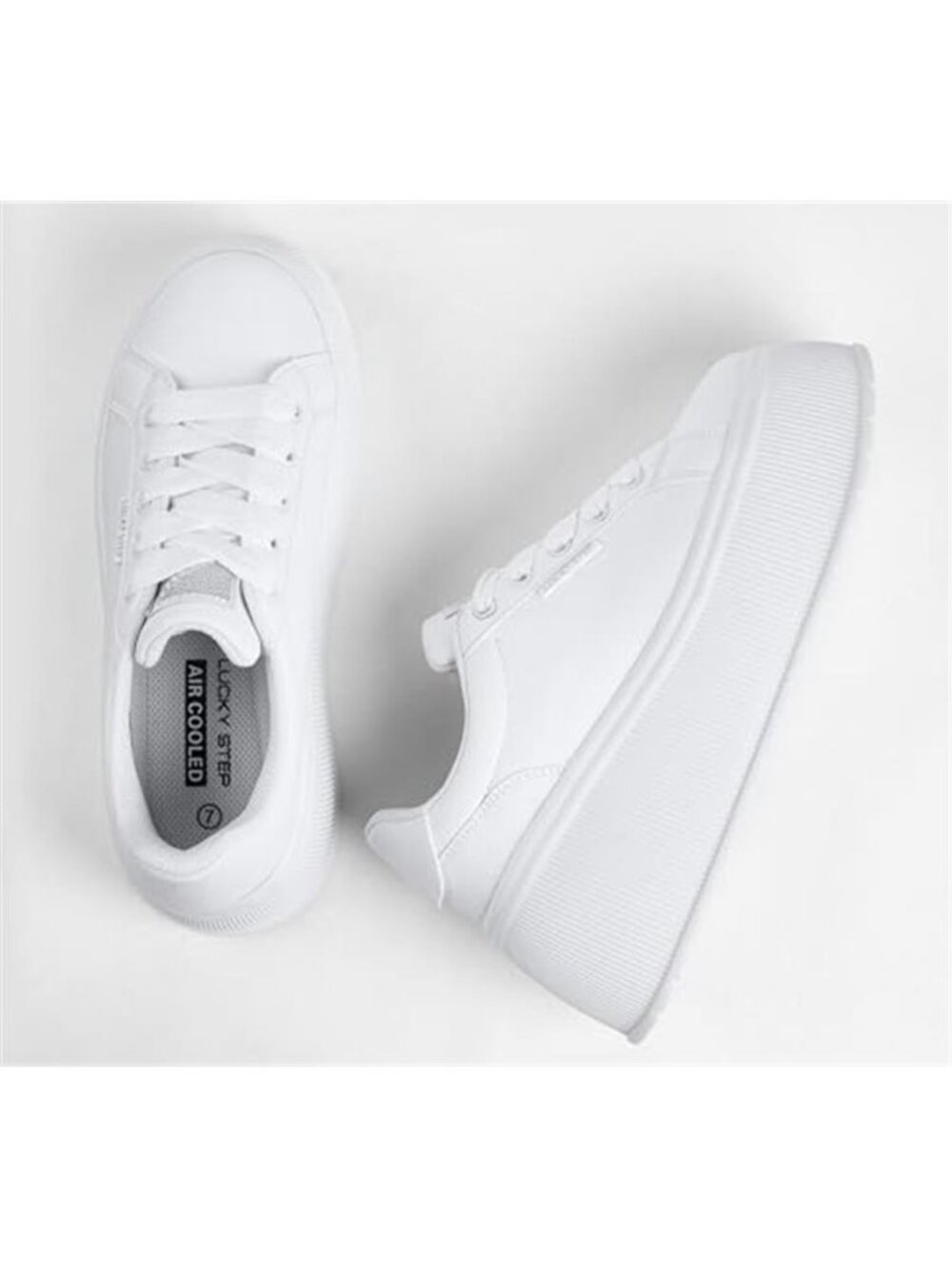 Women's Platform Fashion Sneaker Classic Wedge Canvas Casual Low Top Retro Shoes - Picture 7 of 7